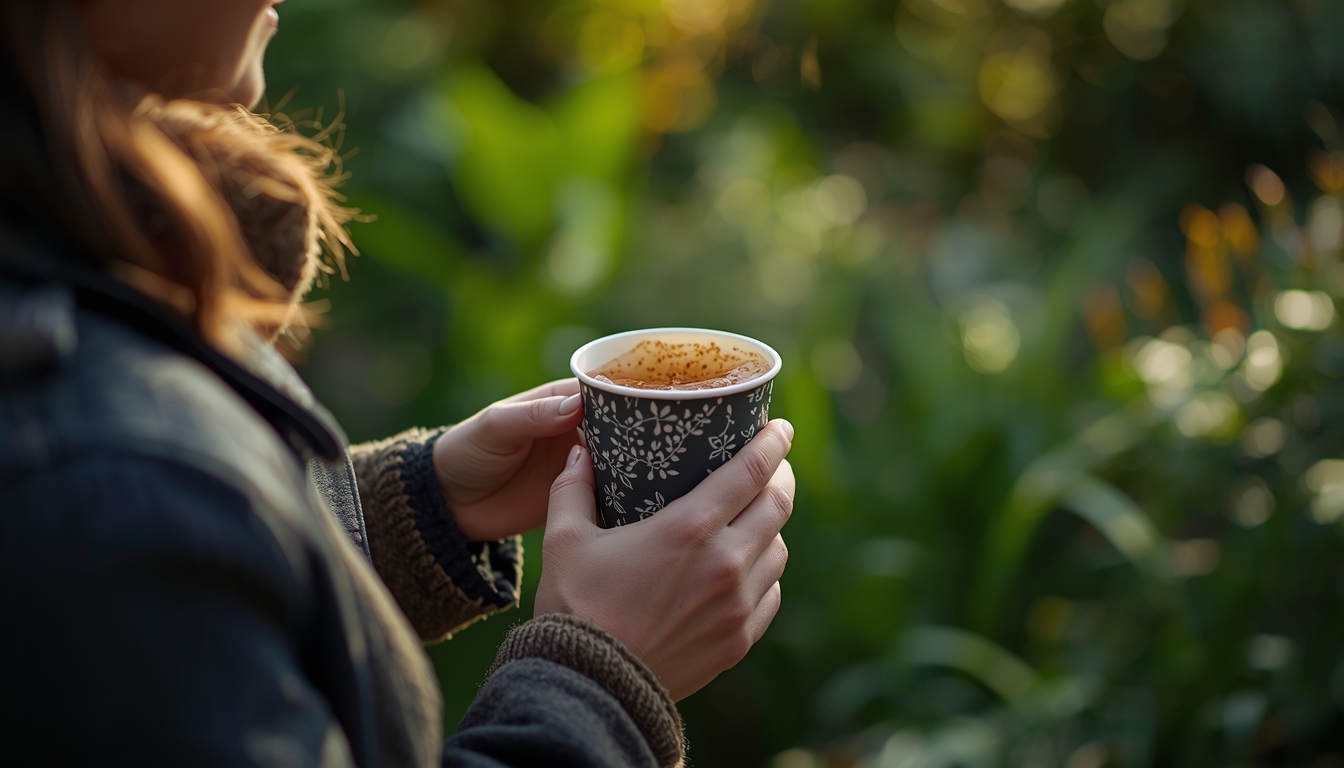 Peaceful morning setting with a cup of tea, journal, and soft natural light representing a comfortable daily routine